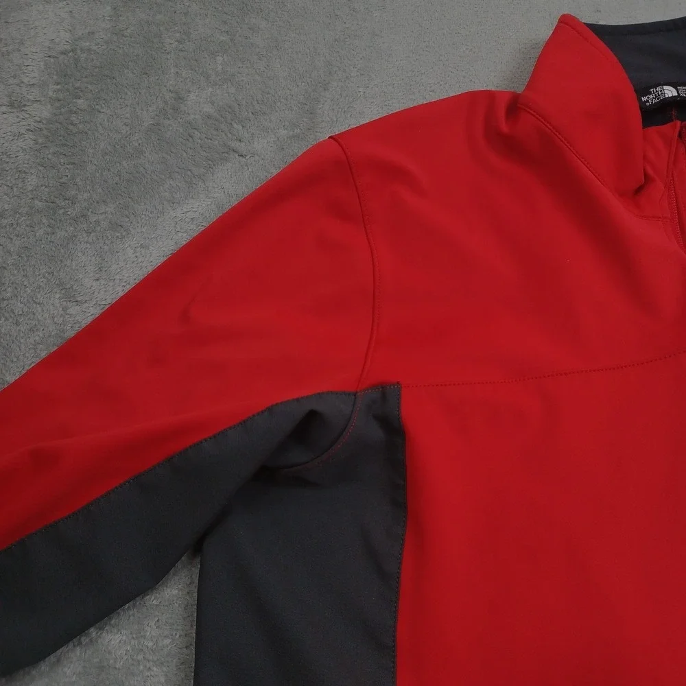 North Face Jacket Mens XL Red‎ Full ZIp Outdoor Casual Pockets Windstopper